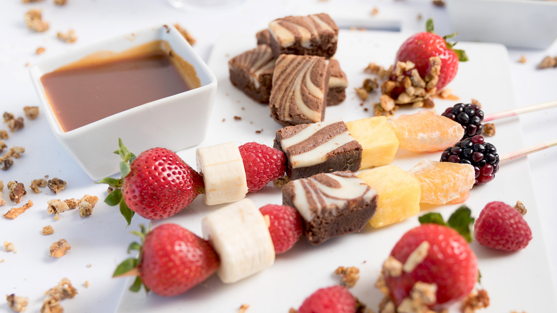 Cream Cheese Brownie Skewers recipe